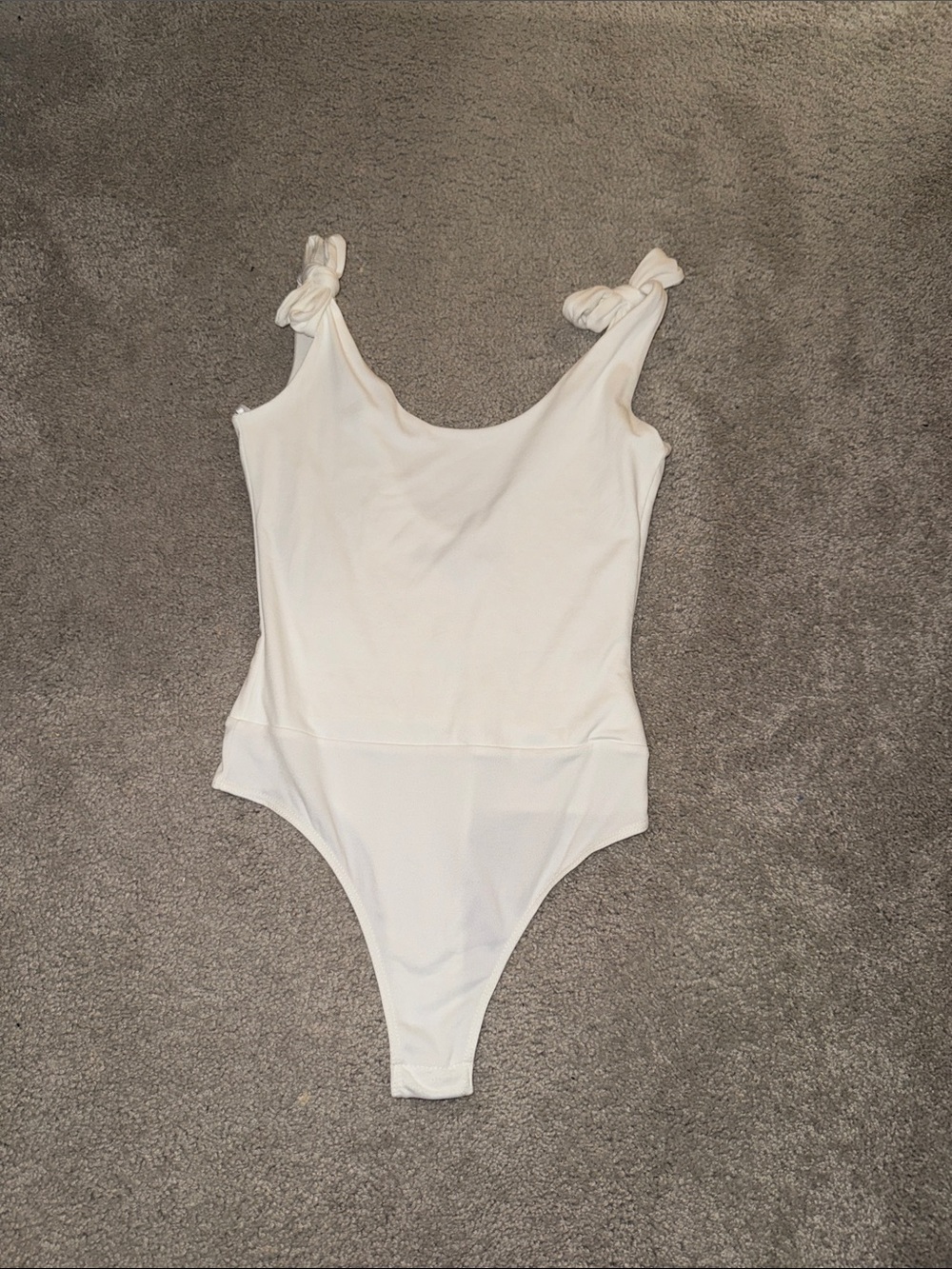 Lulu's Cream Tie-Shoulder One-Piece Bodysuit